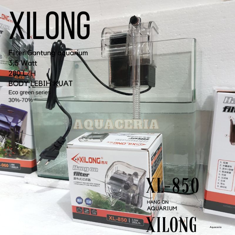 Filter Gantung Aquarium XILONG XL 850 Hang On Mini filter Aquarium Tank