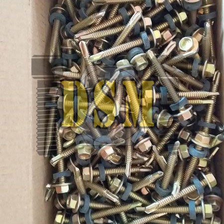 SEKRUP ROOFING KUNING/BAUT BAJA RINGAN #12X60 (6CM)
