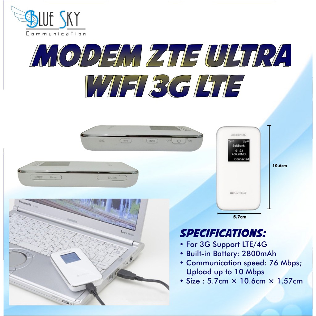 MODEM ZTE ULTRA WIFI 3G LTE