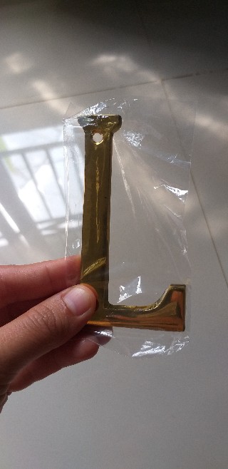Nomor Rumah Kuningan L Tinggi 10 Cm Classic Antique Huruf L Angka Nomer Angka Huruf Rumah Dekorasi