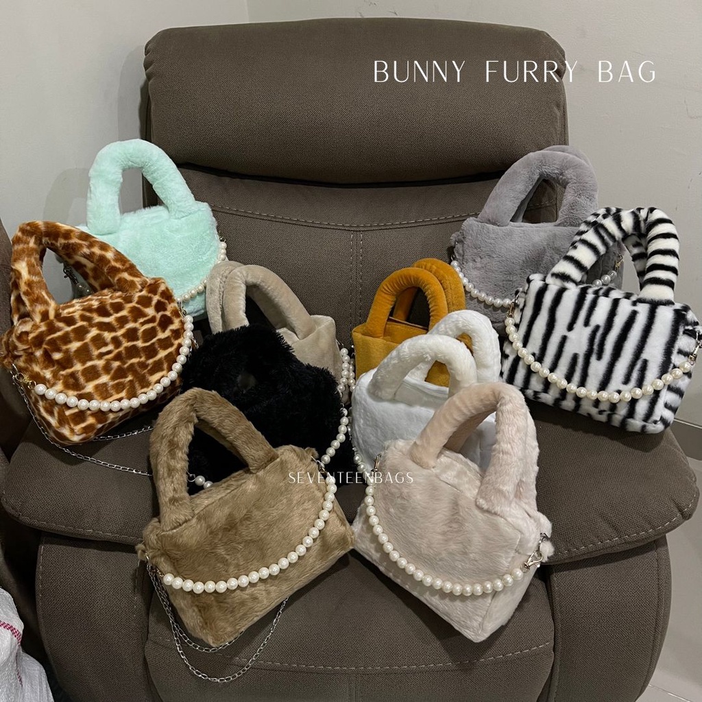 BUNNY FURRY BAG l TAS SELEMPANG WANITA - SEVENTEENBAGS SVN17336