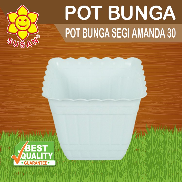 Pot Bunga - Pot Plastik - Pot Bunga Segi Amanda 30