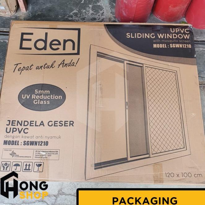 Jendela Sliding Aluminium Eden 120X100Cm + Kasa Nyamuk