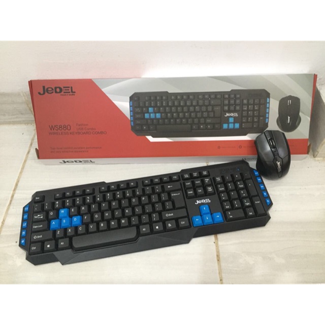 KEYBOARD MOUSE WIRELESS MULTIMEDIA JEDEL WS880 MURAH