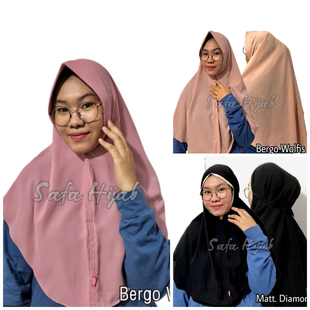 PROMO BERGO WOLFIS  RANDOM OBRAL KERUDUNG BERGO SAFA HJAB