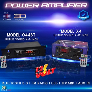ampli Power amplifier 12V MP3 player bluetooth 5.0 modul radio TF USB AUX pemutar music