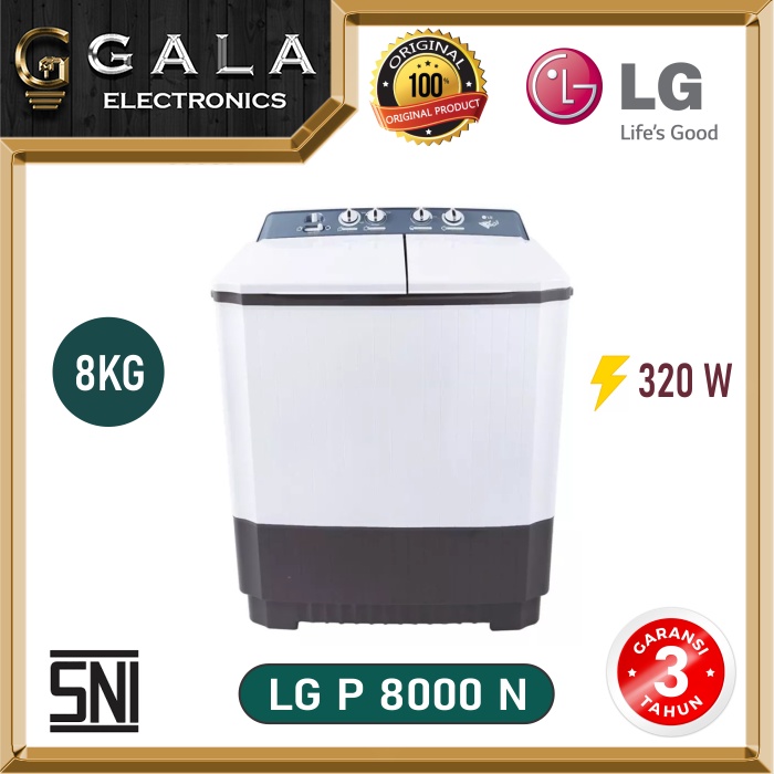 Mesin Cuci LG P8000 N 8 KG (2 TABUNG)