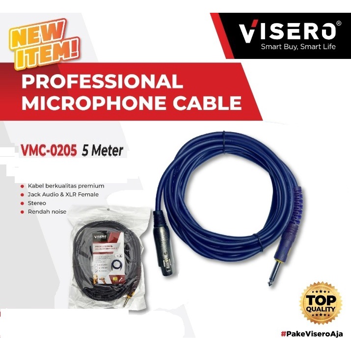 KABEL MIC/ Microphone Cable 5 Mtr VISERO