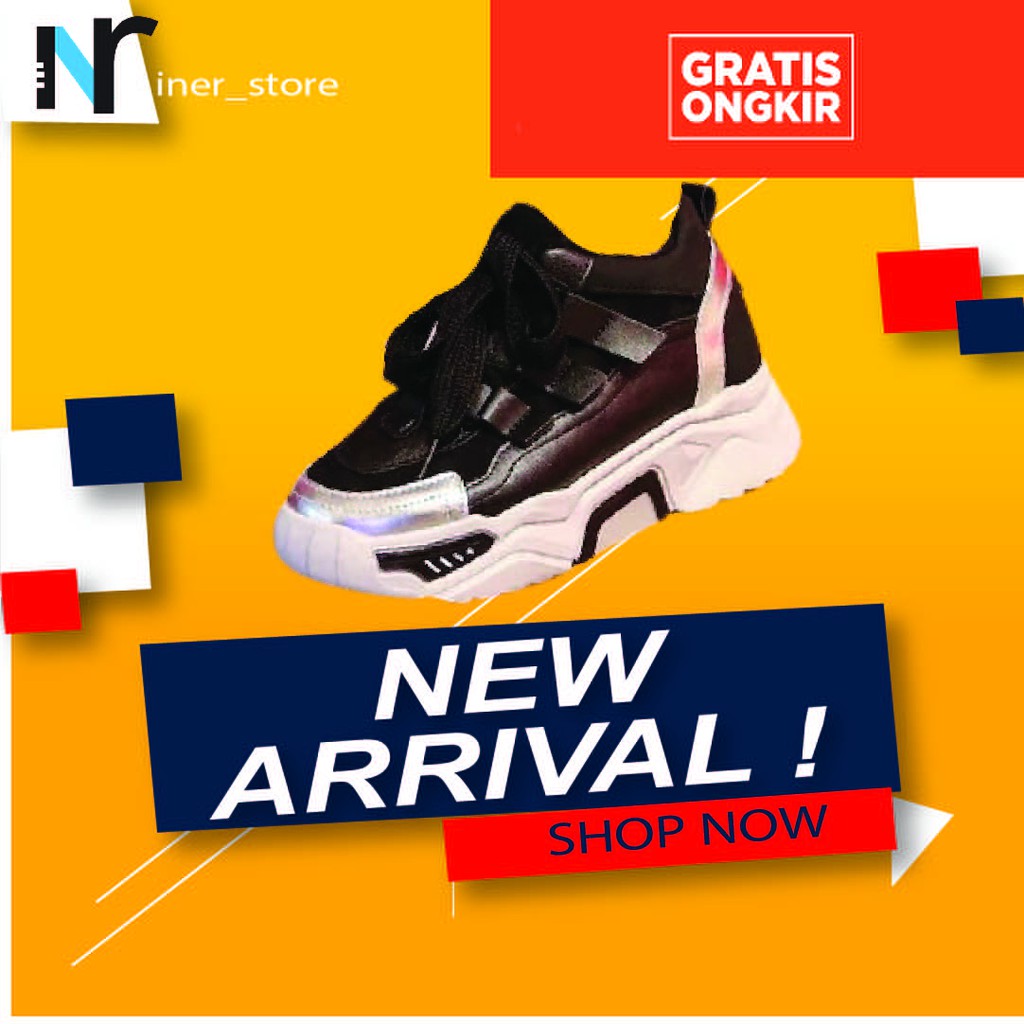 Sepatu Sneakers Felina Sepatu Wanita Hitam sneakers putih