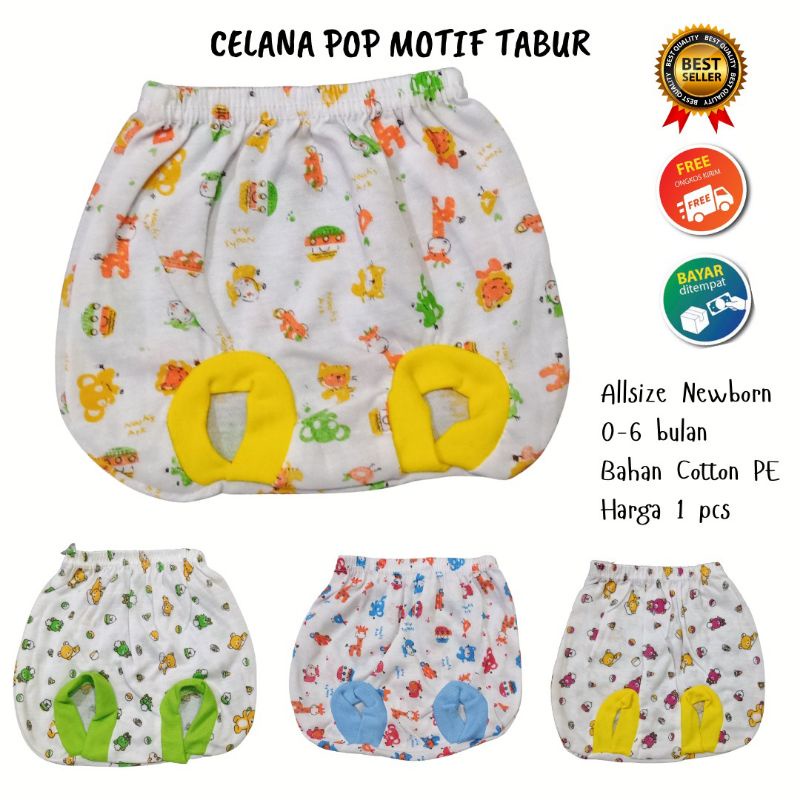 1 Pcs Celana Pop Motif Tabur Celana Kacamata PUTIH Karakter Celana Bayi Kacamata ECER Perlengkapan Bayi Baru Lahir