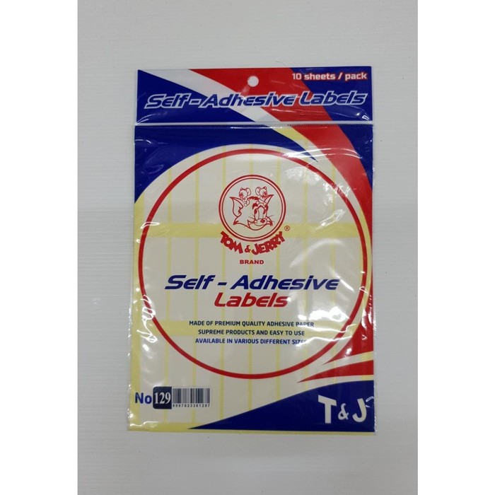 

LABEL STICKER TOM & JERRY NO 129 PER PAD 10 LEMBAR