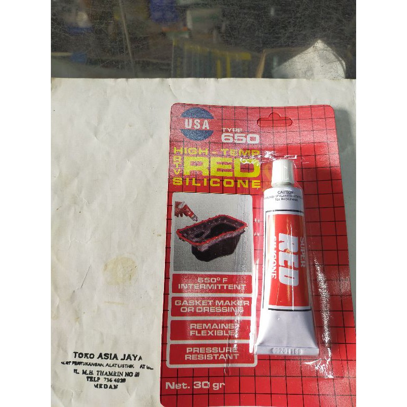 

Lem silikon merah/high temp red silicone 30 gram