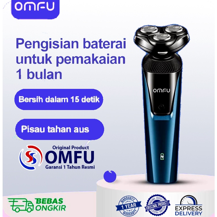 OMFU  Electric Alat Cukur Jenggot 3 in 1 Pria multifungsi alat mencukur alat potong rambut