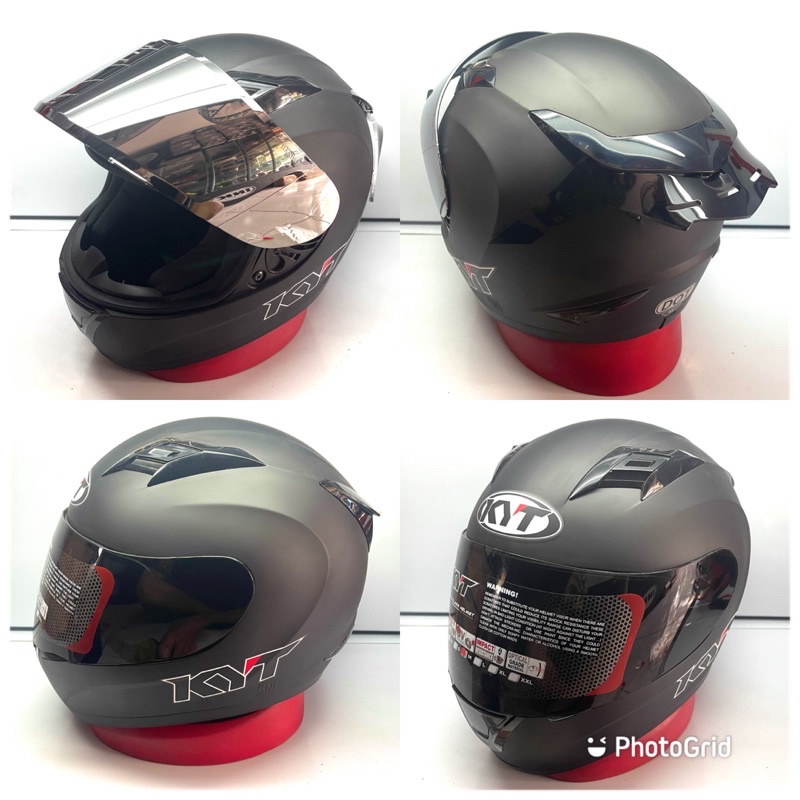 HELM KYT R10 SOLID BLACK DOF-R10 POLOS