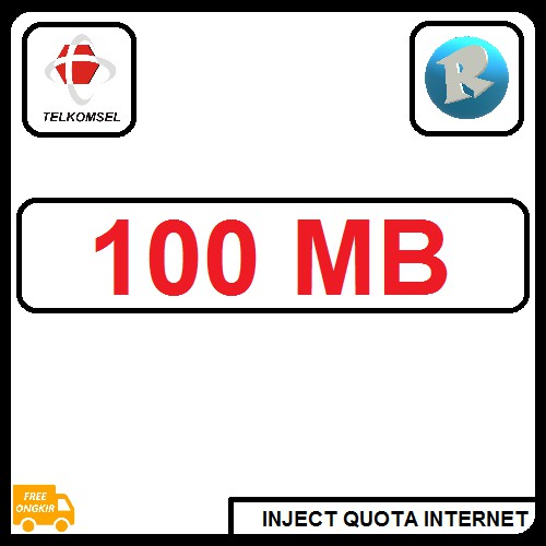 Inject Paket Kuota Data Internet Telkomsel Regular 100 MB