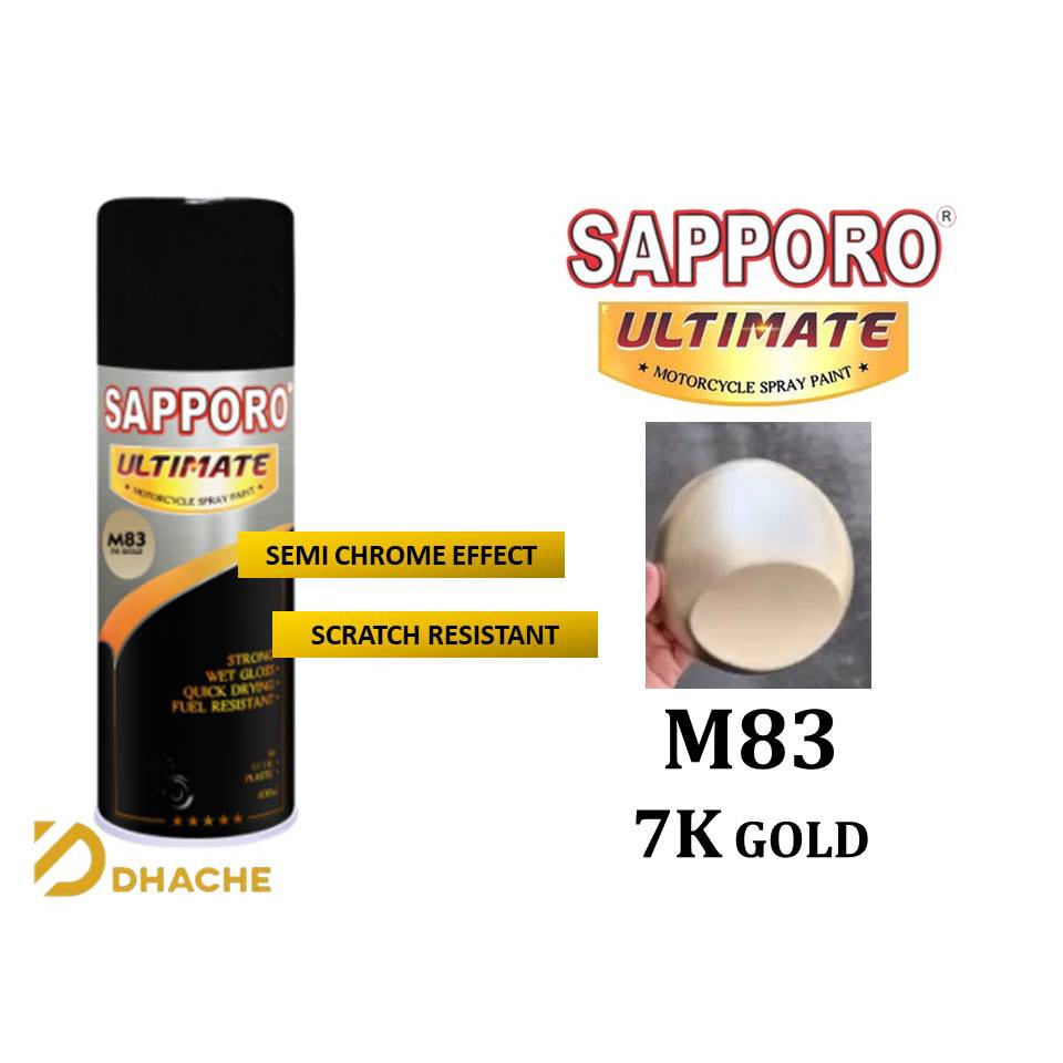 Sapporo Ultimate M83 7K Gold / Cat Spray Semprot Aerosol Terbaik 400ml