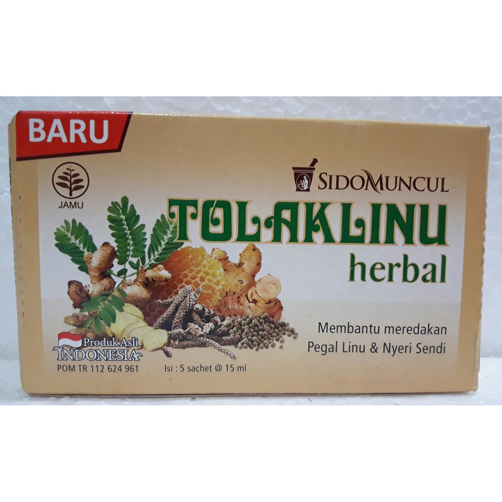 TOLAK LINU HERBAL 1 BOX isi@ 5 sachet @ 15 ml (Obat Pegel Linu herbal)