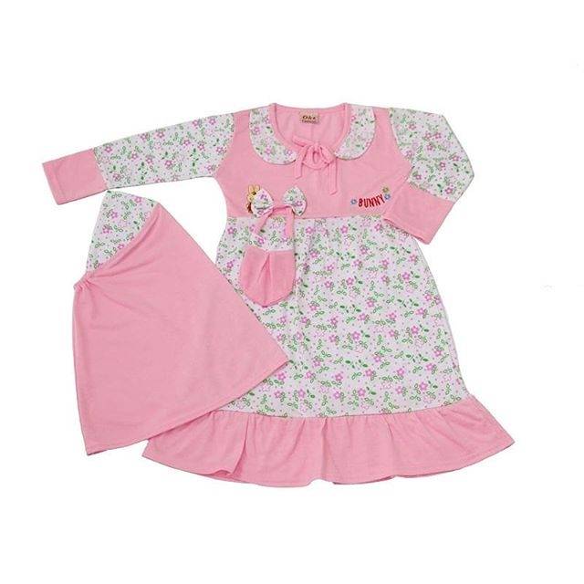 Gamis Anak size Kecil/Baju Muslim Anak/Baju Kerudung Set