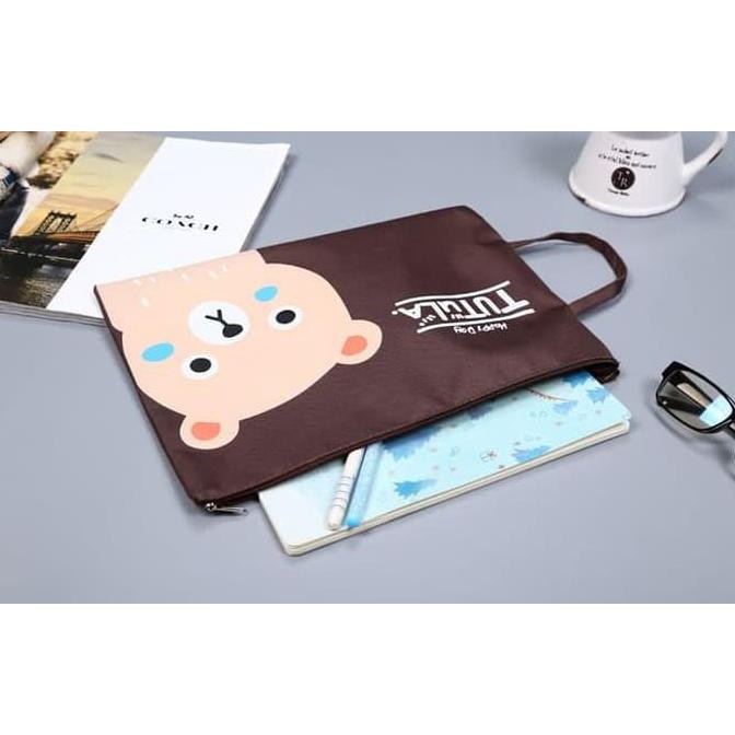 

ITERBARUl PF01 Creative Fun Print Portable A4 file Storage pouch bag - LookAtMe ICLQl