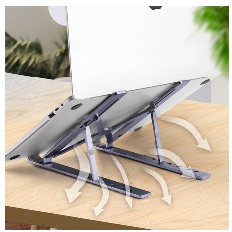 Stand Laptop Lipat Bahan Alumunium Alloy Untuk Macbook Pro Laptop Handphone HP Universal