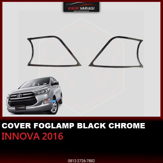 COVER FOGLAMP INNOVA 2016 BLACK CHROME