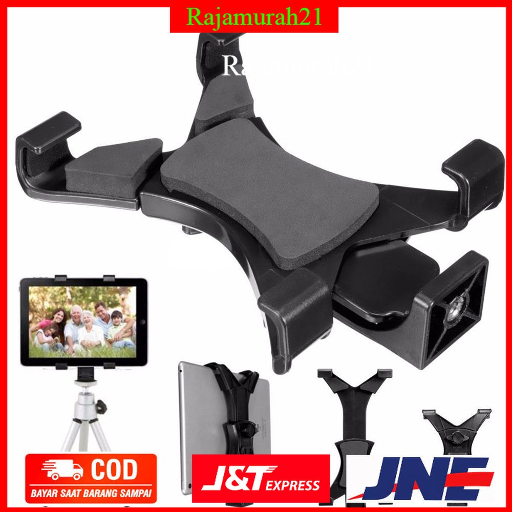 Universal Tablet Holder Mount 1/4 Screw Bracket Tripod - OMTA16BK - Black