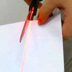 

TERBAIK!!! Gunting Laser Scissors Alat Pemotong Kertas Kain Office Kantor Potong Rambut Salon Hair Style Beauty