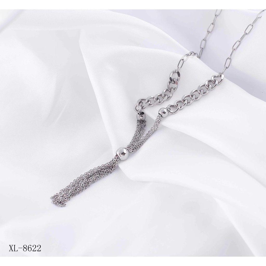 Set Titanium Gelang Dan Kalung Perhiasan Fashion 3190.8622