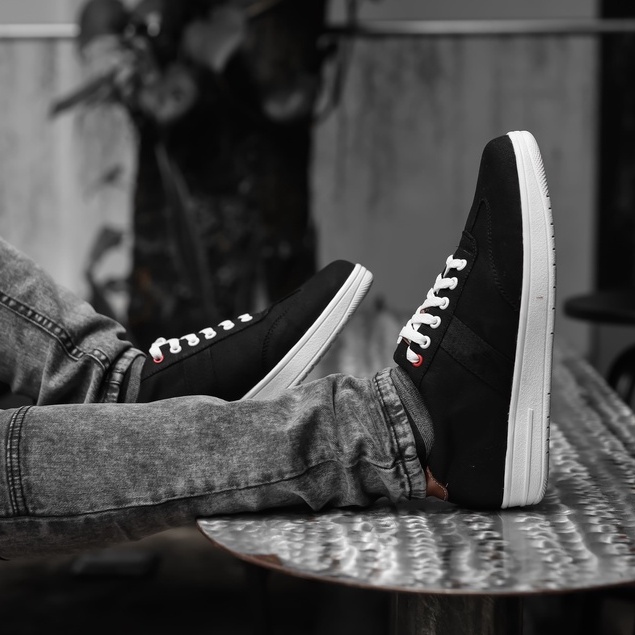 Ian Black | Sepatu Sneakers Pria Casual Polos Original Putih Cowok Ori Footwear | FORIND x ARF