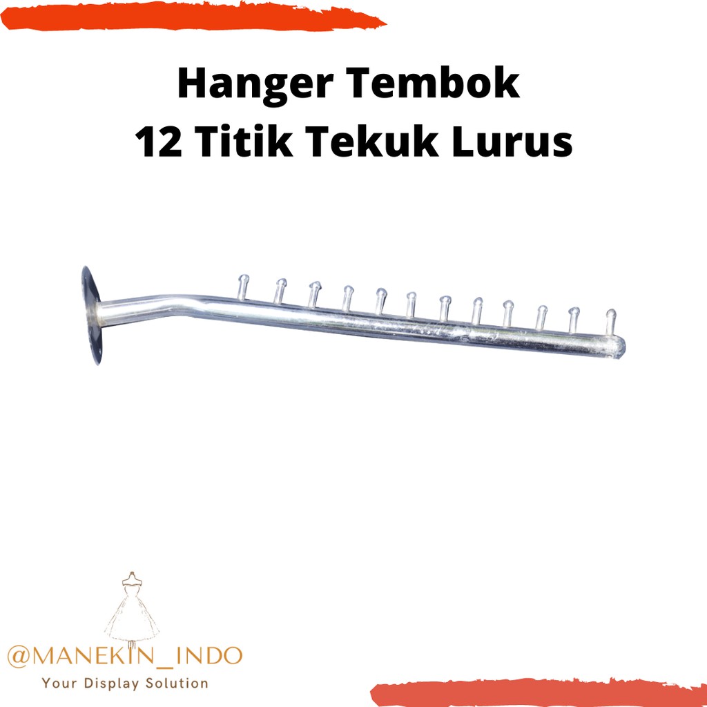 HANGER SULING TEMBOK TEKUK LURUS 12 TITIK|GANTUNGAN BAJU|GANTUNGAN MURAH