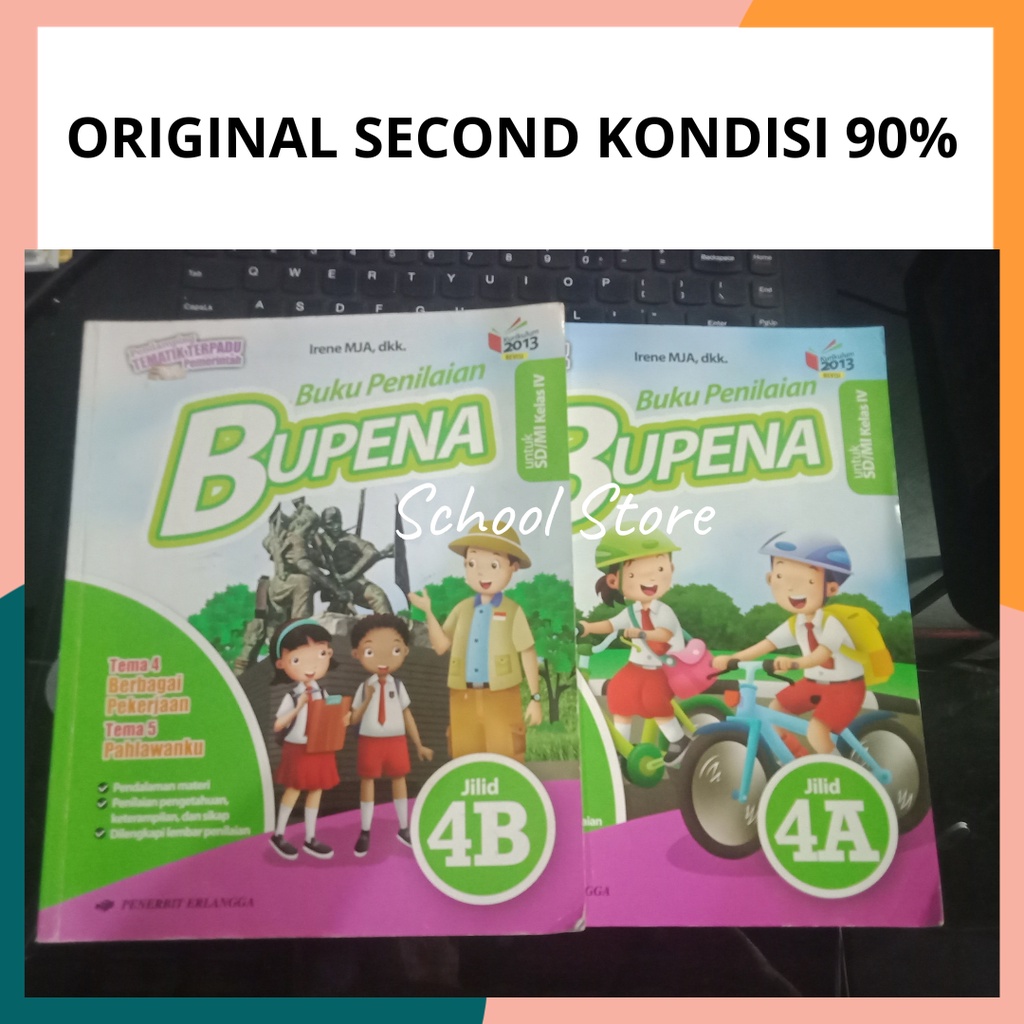 

BUKU BUPENA 4 A, 4B ORIGINAL BEKAS ( SECOND 90%)