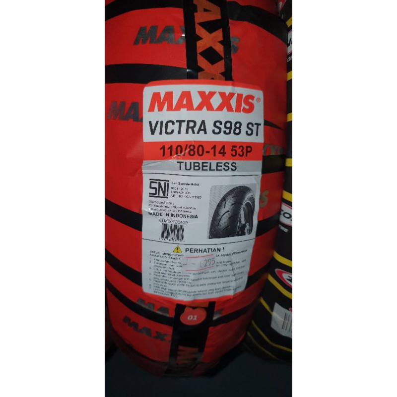 Ban MAXXIS VICTRA S98 ST 110 80-14 Ban Lebar Honda Vario 125 150 Belakang Ring 14
