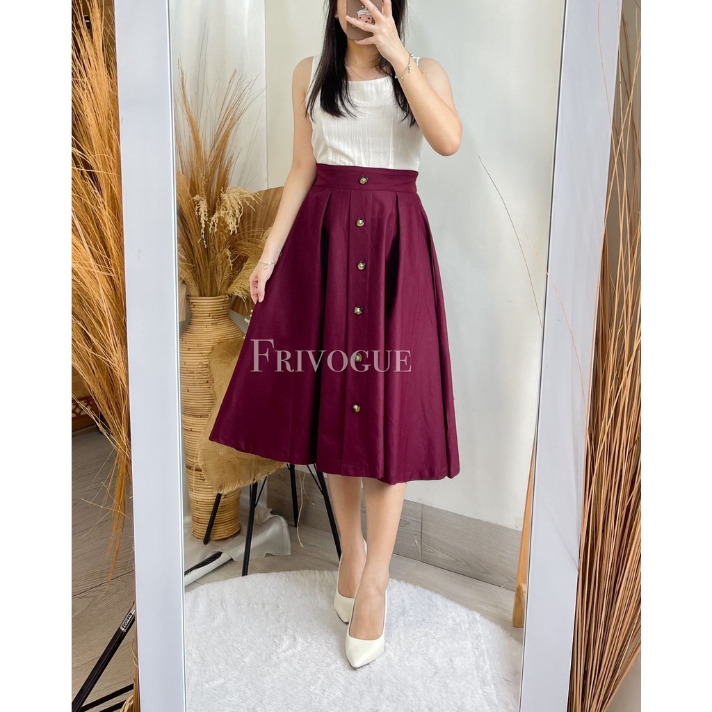 Olivia Button Skirt