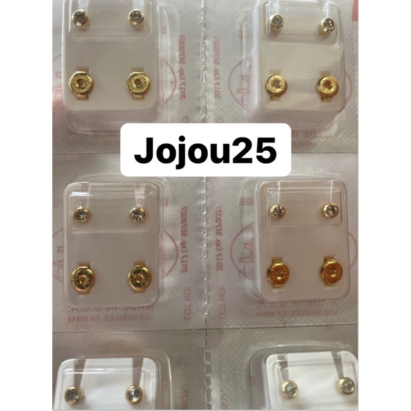 Ukuran M Earrings / Anting Kerabu Tindik Kuping / Hidung Studex Original Made in USA - Size Medium  