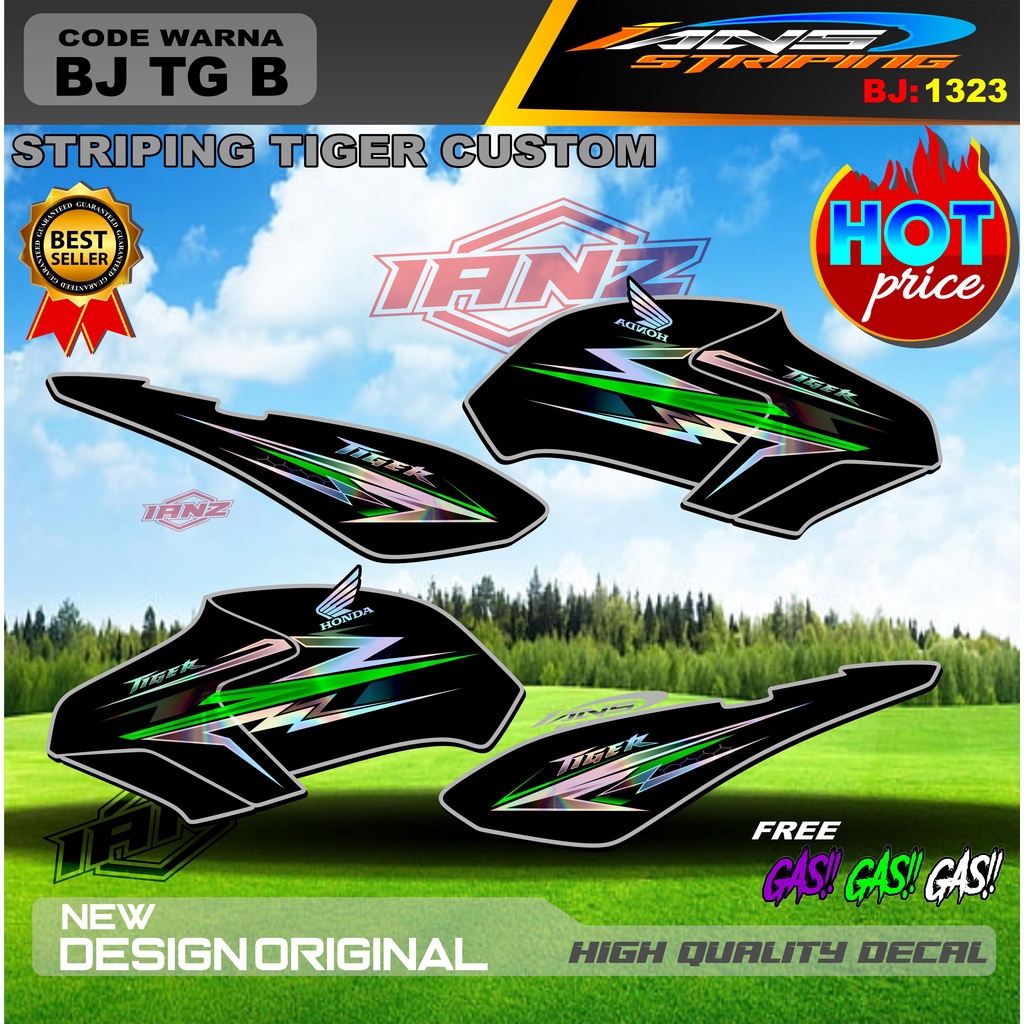 COSTUM STRIPING TIGER REVO VARIASI HOLOGRAM / STRIPING CUSTOM HONDA TIGER 2000 / STIKER LIS STRIPING TIGER TERMURAH