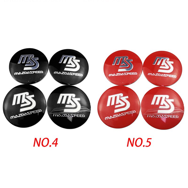 4pcs Stiker Emblem Badge Night Knight 56mm Untuk Tengah Hub Velg Mobil Ms Mazda Speed