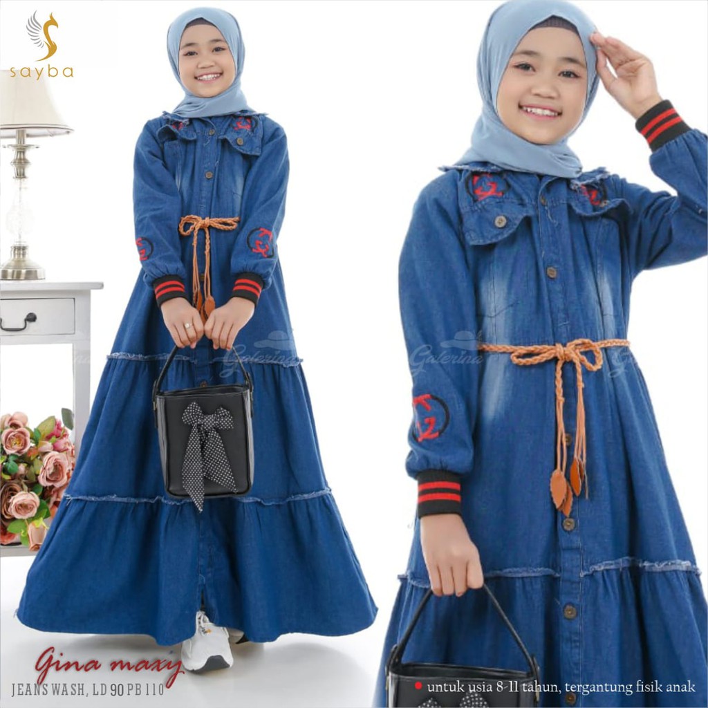 GAMIS ANAK JEANS / GAMIS ANAK PEREMPUAN / GAMIS ANAK LUCU