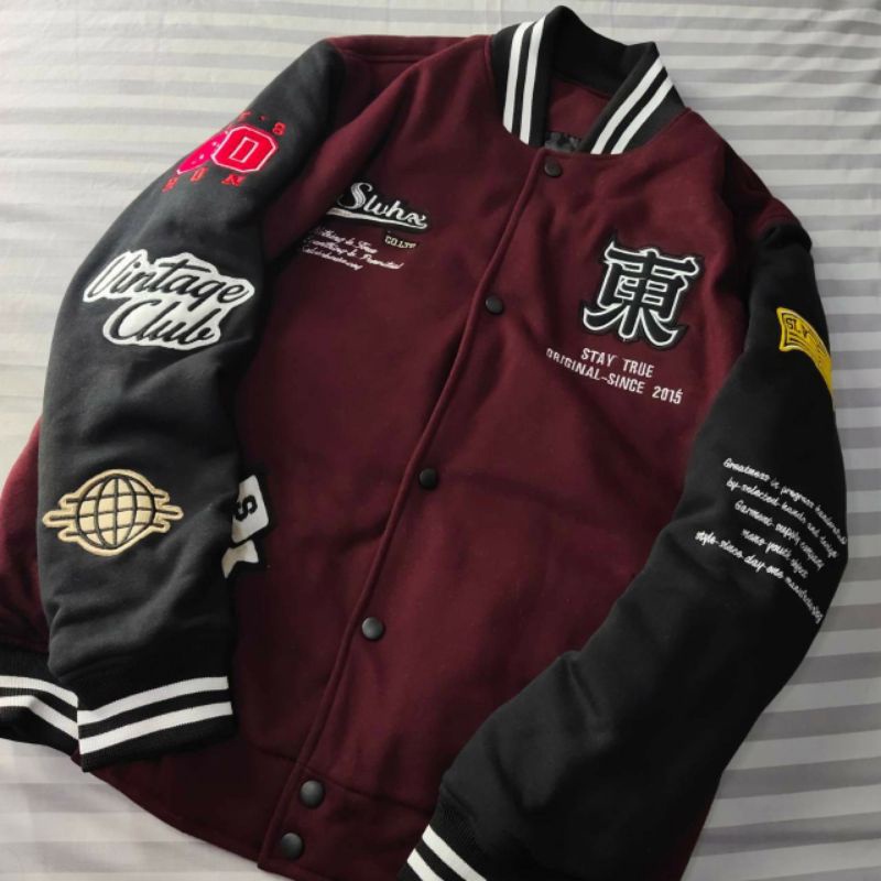 PAKAIAN BANDUNG Jaket Bomber Baseball Varsity Bordir Pria dan Wanita