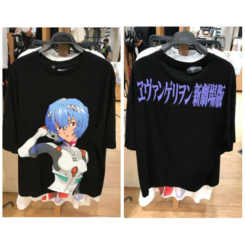BERSHKA X EVANGELION Printed Tshirt Oversize