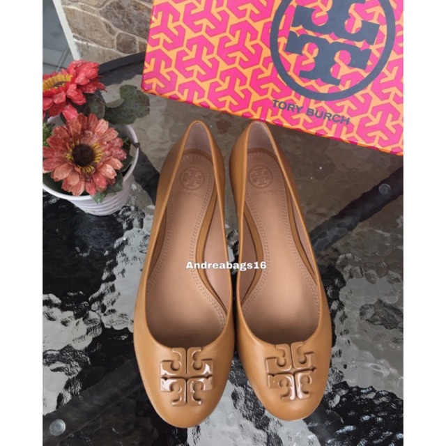 Sepatu tory burch tb lowell 2 ballet flat mestico blond 703 size 7 us original shoes