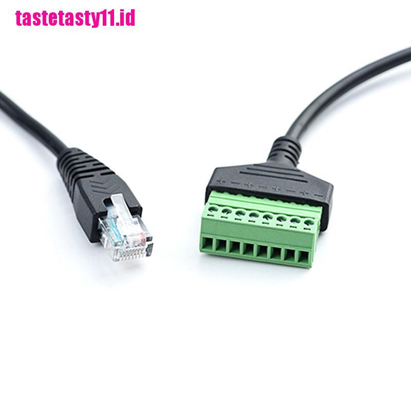 Adapter Konverter Sekrup Terminal Rj45 Ethernet Male Ke 8 Pin