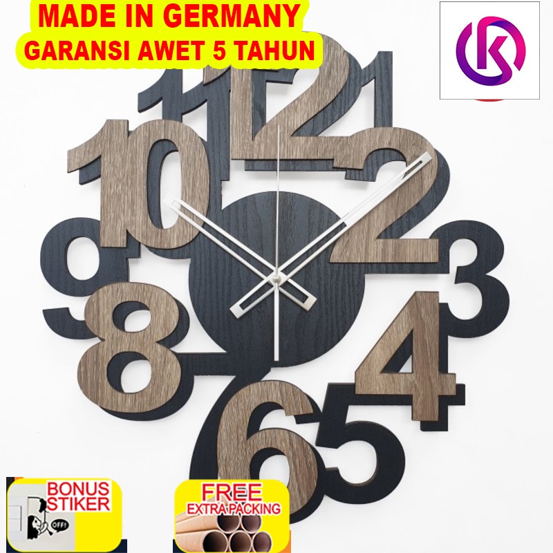 

Murah Jam Dinding Besar - NUMBERS BLACK WOOD - DIAMETER 42CM - Wall Clock