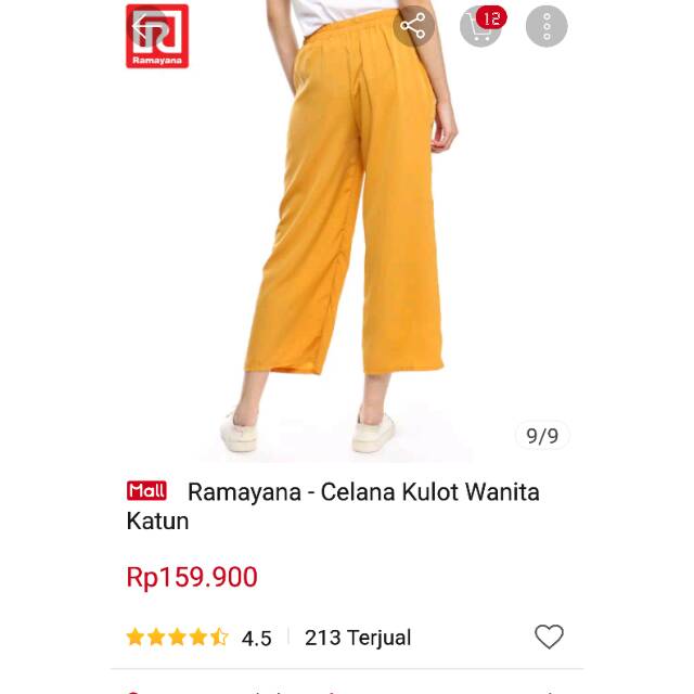 Ramayana - celana kulot wanita katun