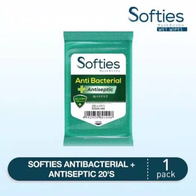 TISSUE BASAH SOFTIES ANTIBACTERIAL + ANTISEPTIK