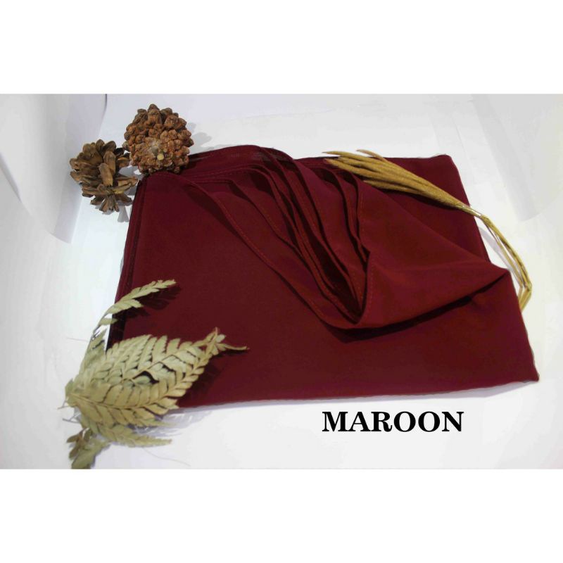 Pashmina 200x75 Diamond Ceruty Halus Pasmina Panjang Phasmina Basic Non Instan Grosir Sleman Jogja-Pashmina Maroon
