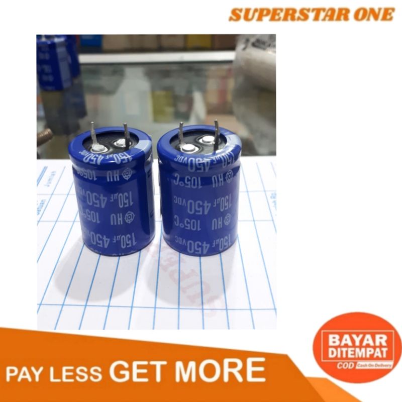Elko 150uf 450V 450VDC Elco 150 uf 450 V Paku