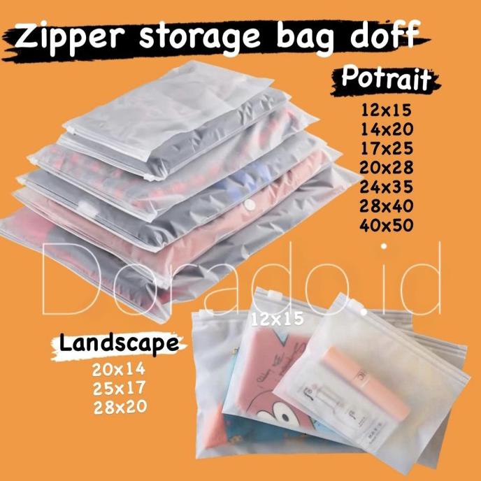 ZIPPER TRAVEL POUCH / ZIPPER STORAGE BAG / TRAVEL POUCH SERBAGUNA - 28X20 LANDSCAPE