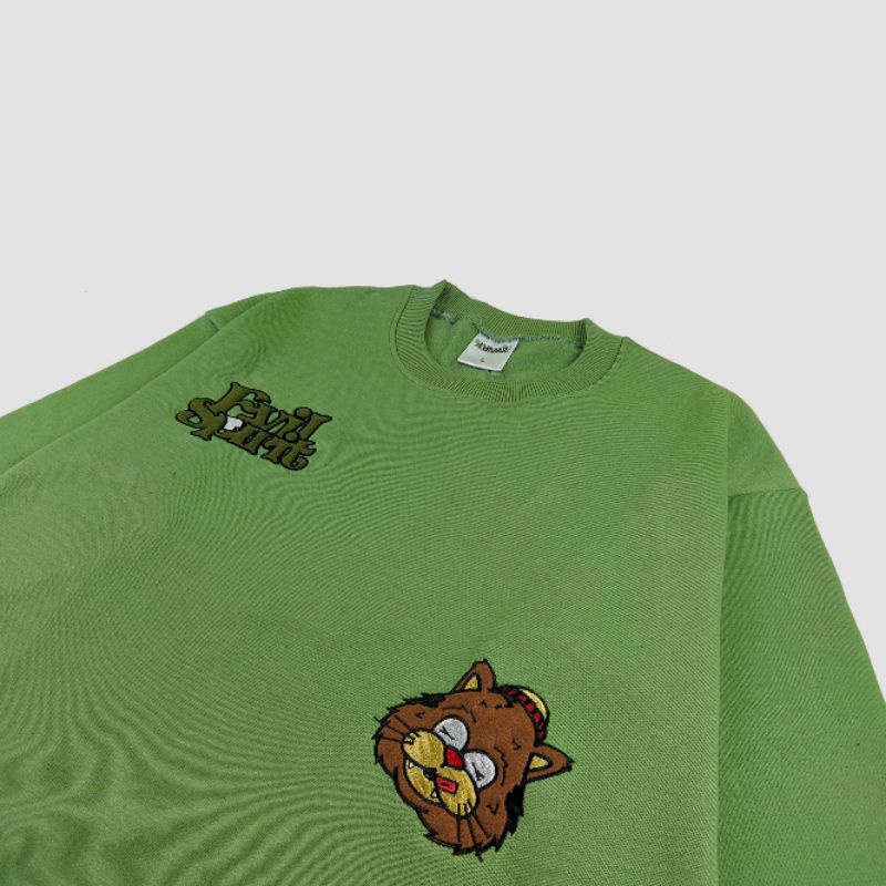 EVILSPIRIT CREWNECK OVERSIZE - FALEA GREEN UNISEX