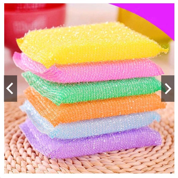 Rainbow Spons Cuci Piring Murah Warna Warni busa Efektif serbaguna Dan Halus washer Alat Pencuci