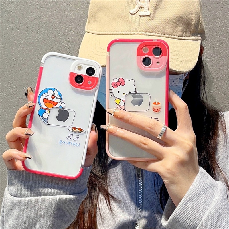 Case shockproof anti Jatuh frame Bisa Dilepas Motif Doraemon Untuk iphone 13 12 11PROMAX X XS XR XSMAX